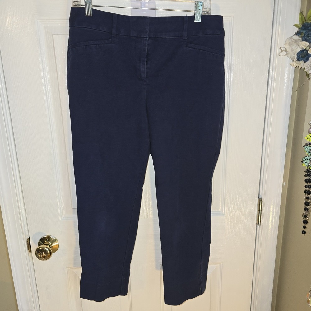 Ann Taylor Loft Julie The‎ Riviera Pants Womens Size 8 Cropped Blue